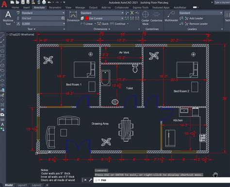 How to make House Floor Plan in AutoCAD - FantasticEng