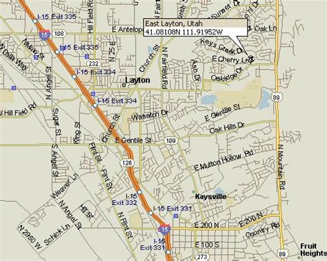 East Layton, Utah Map