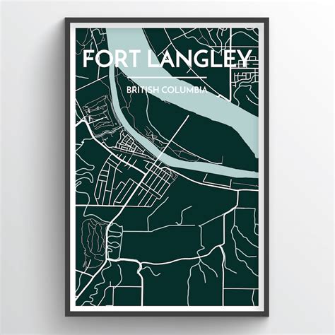 Fort Langley City Map City Map Art Prints - High Quality Custom Made Art - Point Two Design