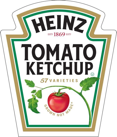 The label eliminates the red background to the Heinz name and it appears in black, but also ...