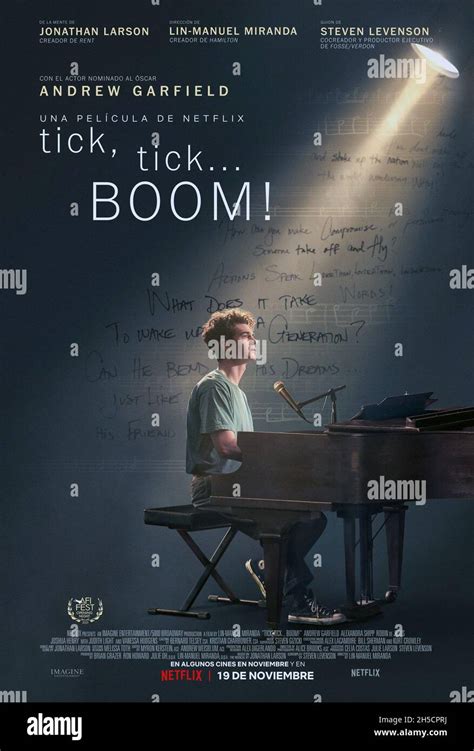 TICK, TICK...BOOM!, Spanish language poster, Andrew Garfield, 2021. © Netflix / Courtesy Everett ...