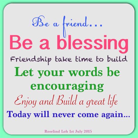 Be a blessing to others every day and someone will be a blessing to you ...