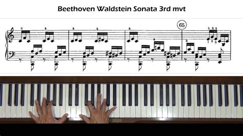 Beethoven Waldstein Sonata 3rd mvt Piano Tutorial Part 1 - YouTube