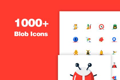 1000+ Blob Flat Icons in Two Styles | Flat icon, Free design resources ...