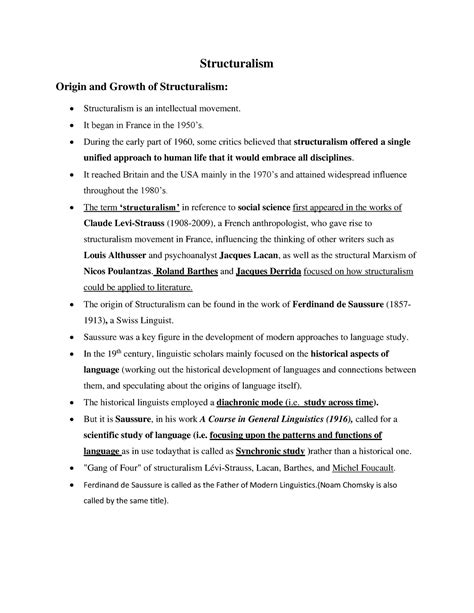 PG II Literary Theory P16EN33 - Structuralism Origin and Growth of ...