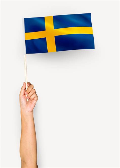 Person waving flag Kingdom Sweden | Free Photo - rawpixel