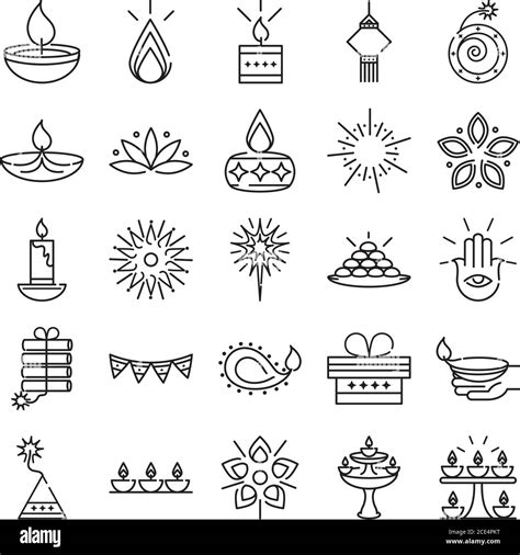 Diwali Black And White Clipart