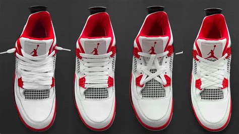 4 WAYS HOW TO LACE NIKE AIR JORDAN 4 | JORDAN 4's Lacing - YouTube