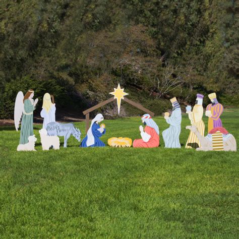 Large Classic Outdoor Nativity Set - Full Scene | Outdoor Nativity Store