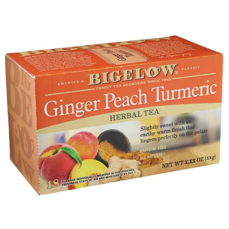 Bigelow Ginger Peach Turmeric Herbal Tea - Shop Tea at H-E-B