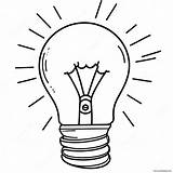 Glowing Light Bulb Coloring Page 56344 44575 sketch template