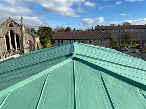 Moy Materials - Liquid roof and copper green membrane for library