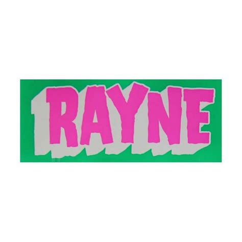 Buy Rayne Big Logo Sticker - Green/Pink at the Sickboards Longboard Shop