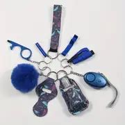 Keychain Set For Women's Safety, Safety Keychain Gifts For Women And Girls,pompom,alarm Keychain ...