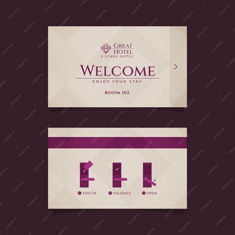 Free Vector | Flat design hotel key card template