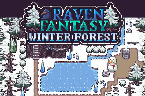 Winter Forest Pixel Art Top Down Tileset - CraftPix.net