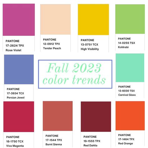 Fall 2023 color trends from Pantone and NYFW – Bay Area Fashionista in 2023 | Pantone fall ...