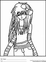 Anime Emo Girl Coloring Pages At GetColoringscom  Free Printable sketch template