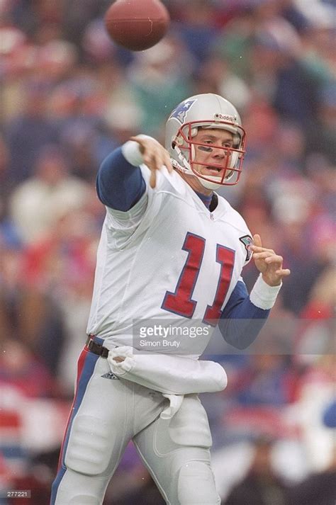 1994: Quarterback Drew Bledsoe of the New England Patriots passes the ball during a game against ...