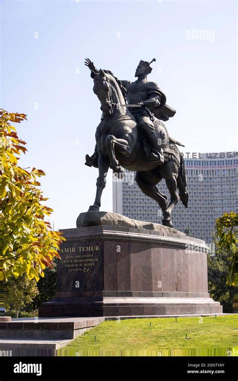 Statue of Amir Timur or Tamerlane, Tashkent, Uzbekistan Stock Photo - Alamy