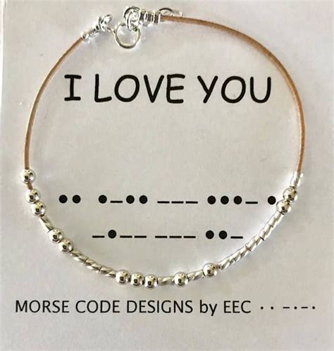 I LOVE YOU Morse Code Bracelet Leather Morse Code Bracelet | Diy jewelry for beginners, Morse ...