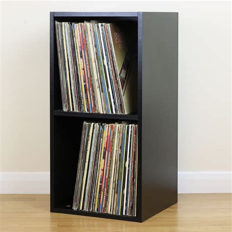 Large Black Square LP/Vinyl Music Record Storage Cube/Cabinet Home Display Unit 5051990735842 | eBay