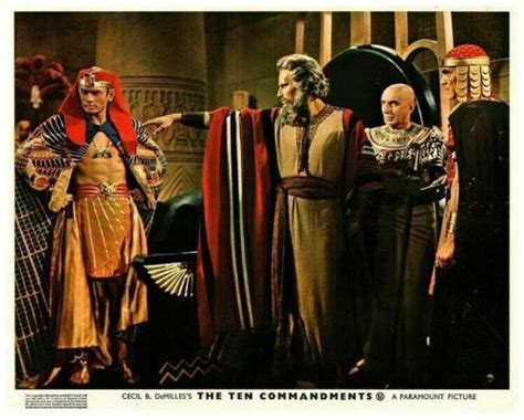 Ten Commandments Original Lobby Card Charlton Heston Yul Brynner Henry ...