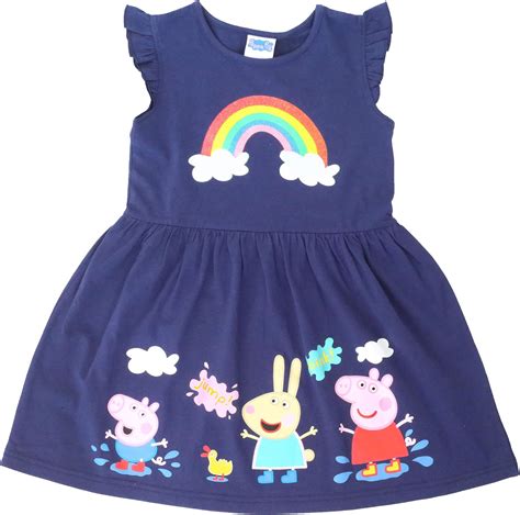 Peppa Pig Robe Fille | Vêtement Été Fille sans Manches Rose avec ...