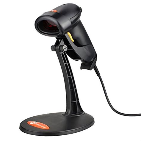 TaoTronics Barcode Scanner Handheld Wired Bar Code 1D USB Laser Scanner with Adjustable Stand ...