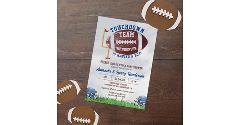 Football Baby Shower Invitation | Zazzle