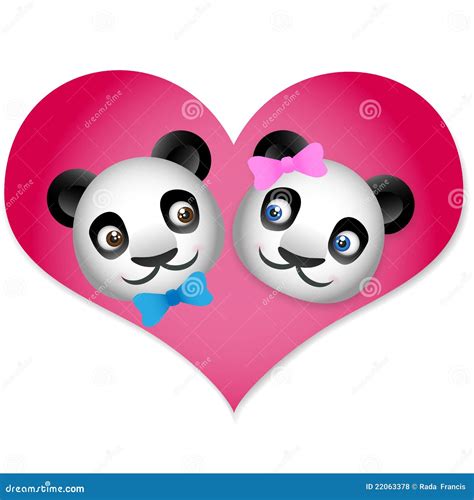 Panda Love stock vector. Illustration of smile, celebrate - 22063378