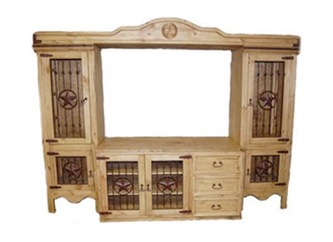 04-1-10-33D-TX Rustic Entertainment Center with Iron Accents | Million Dollar Rustic | Free Delivery