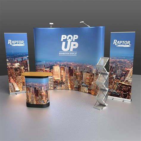 20ft Portable Trade Show Display System Booth Pop Up Displays With Custom Graphic Printing All ...