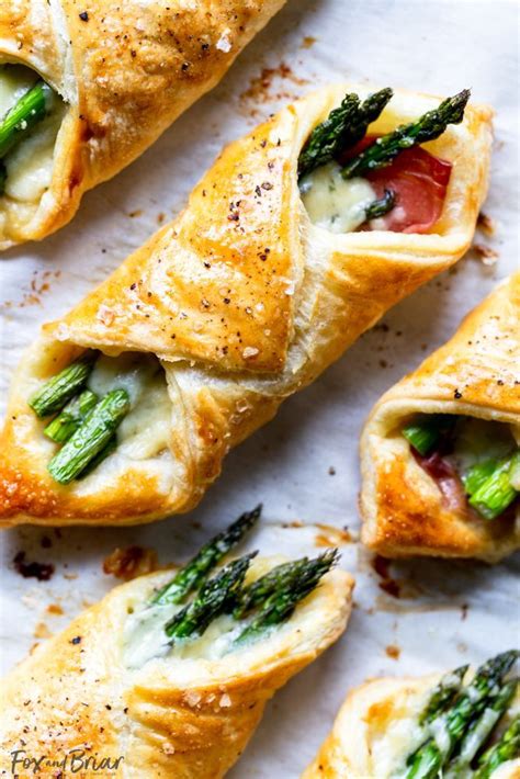 These Prosciutto Asparagus Puff Pastry Bundles are an easy and elegant appetizer or ...