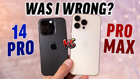 iPhone 14 Pro vs 14 Pro Max: Real Differences after 2 weeks! - YouTube