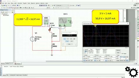 Multisim mesurer le courant avec l'oscilloscope | comment mesurer un courant avec l'oscilloscope ...