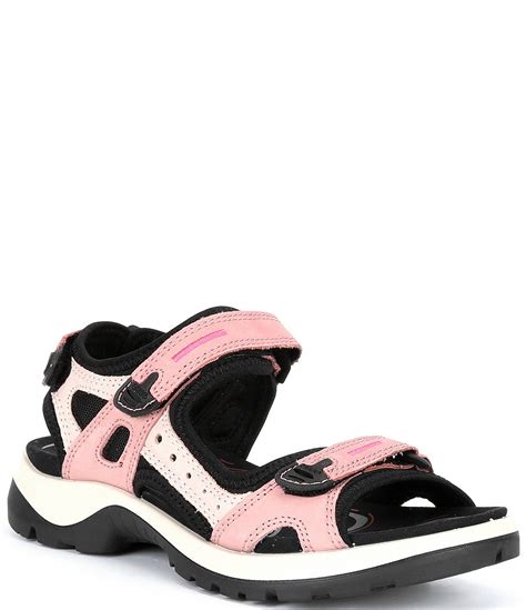 ECCO Yucatan Adjustable Strap Leather Sandals | Dillard's