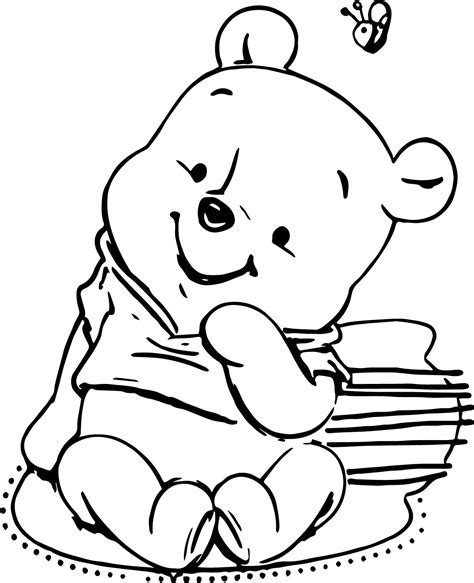 Classic Winnie The Pooh Baby Shower Invitations Templates Coloring Page ...