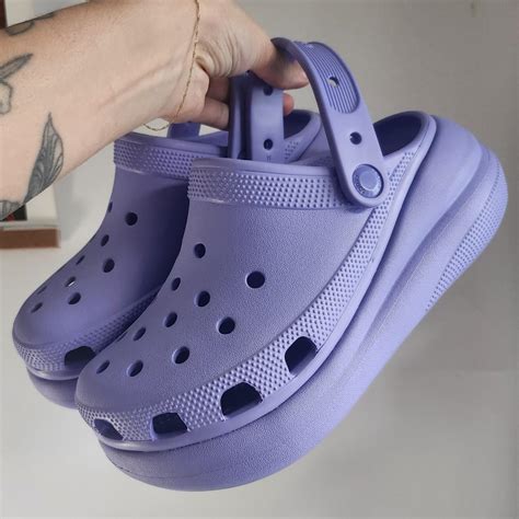 Light purple crush clog crocs Excellend condition.... - Depop