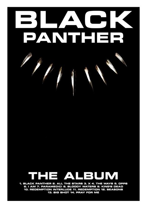 Black Panther: The Album // Album Poster | Music poster design, Music poster, Movie posters ...