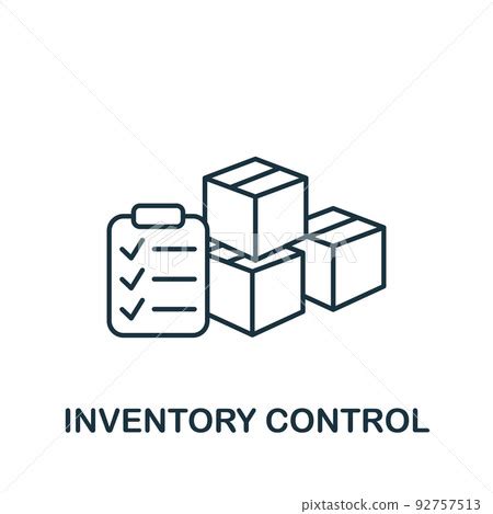 Inventory Control icon. Monochrome simple... - Stock Illustration ...