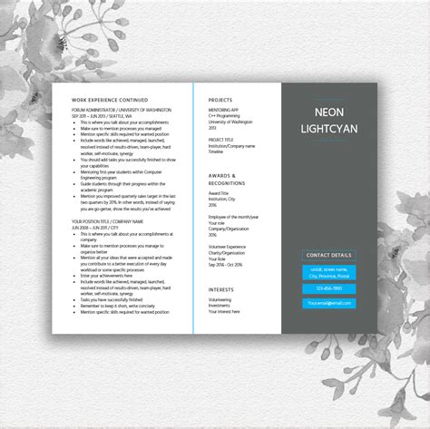 Landscape Resume Template