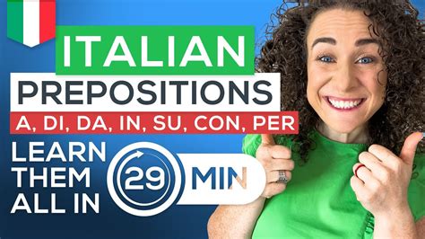 Learn ALL Italian Prepositions Under 30min⏳🇮🇹 (+ FREE Italian ...