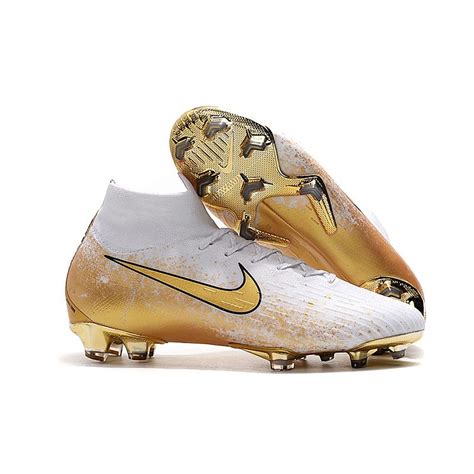 Nike Mercurial Superfly VI Elite FG Football Boots - White Golden