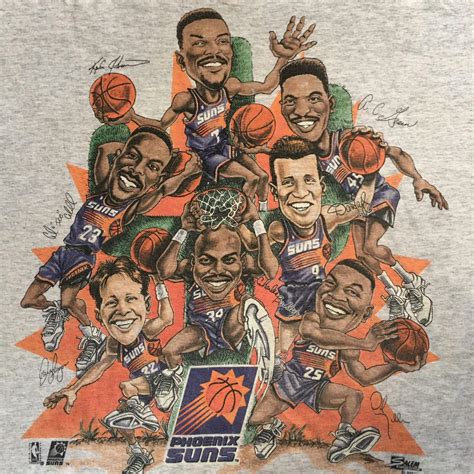 Vintage 1993 SUNS CARICATURE WORN BY DEVIN BOOKER | Grailed