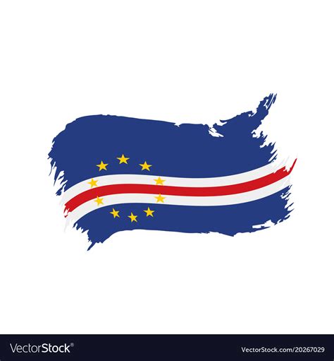 Cape verde flag Royalty Free Vector Image - VectorStock