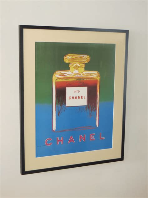 2a Andy Warhol Chanel No5 Poster. GREEN AND BLUE. | Butler & Brown