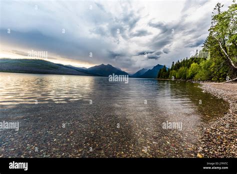 Lake McDonald / Lake / Sunrise / Sunset/ Reflections Stock Photo - Alamy