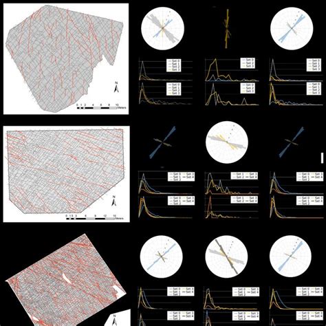 Fracture maps with increasing intensity of faulting: For each digitised ...