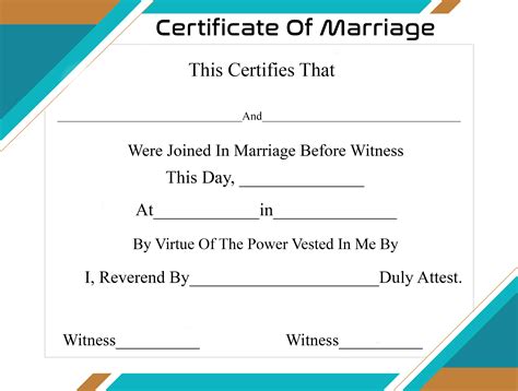 5+ Printable Certificate Of Marriage Templates | HowToWiki